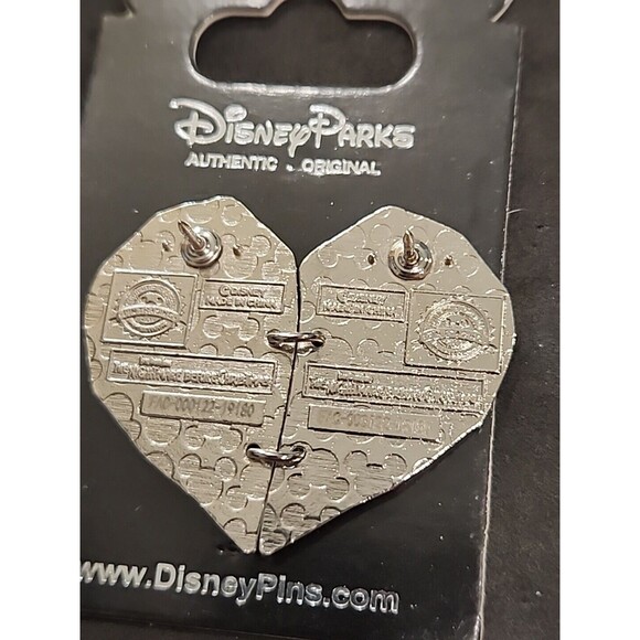 Disney Pin 113574‎ Nightmare Before Christmas Jack Sally Two Piece Heart NBC - Picture 3 of 6